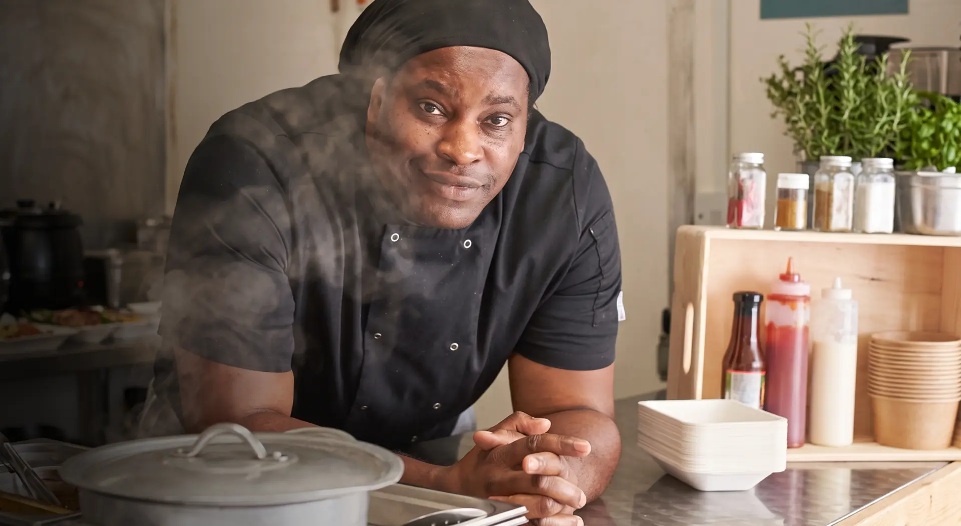 A chef in his kitchen