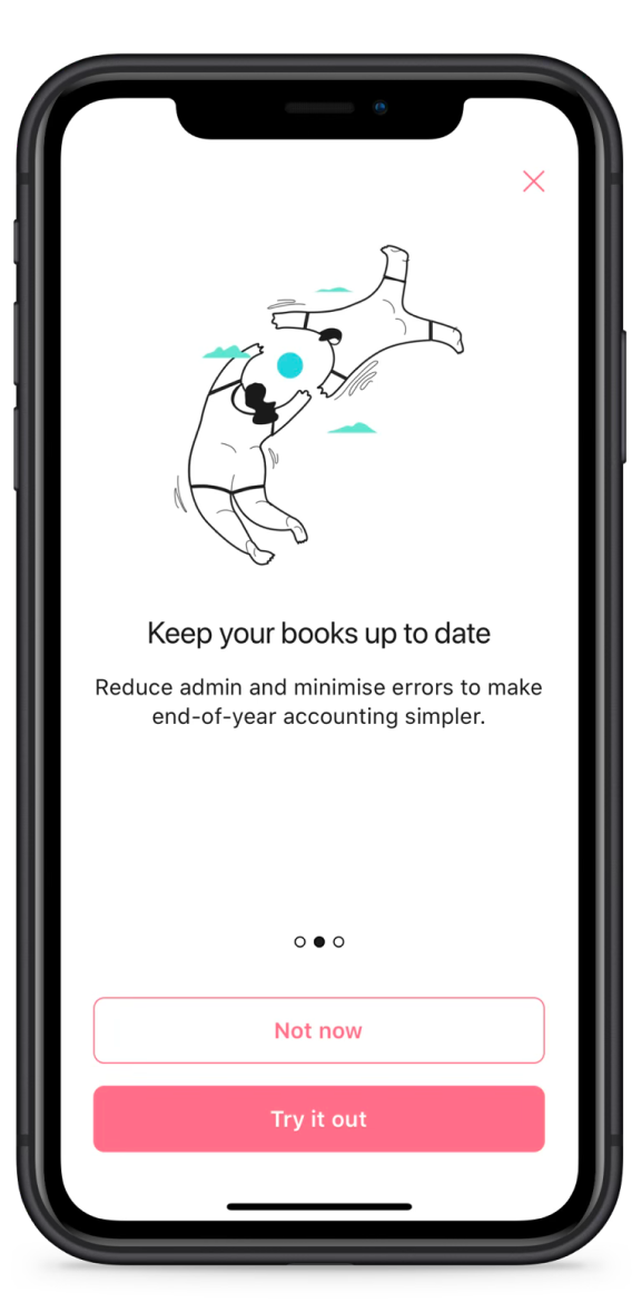 Mettle keep your books up to date onboarding screen